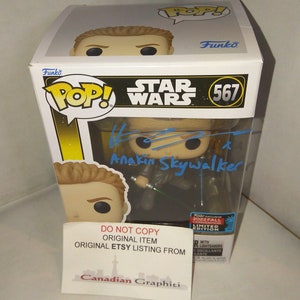 Hayden Christensen Hand Signed Autograph & Character Anakin Skywalker Funko Pop COA + JSA Star Wars
