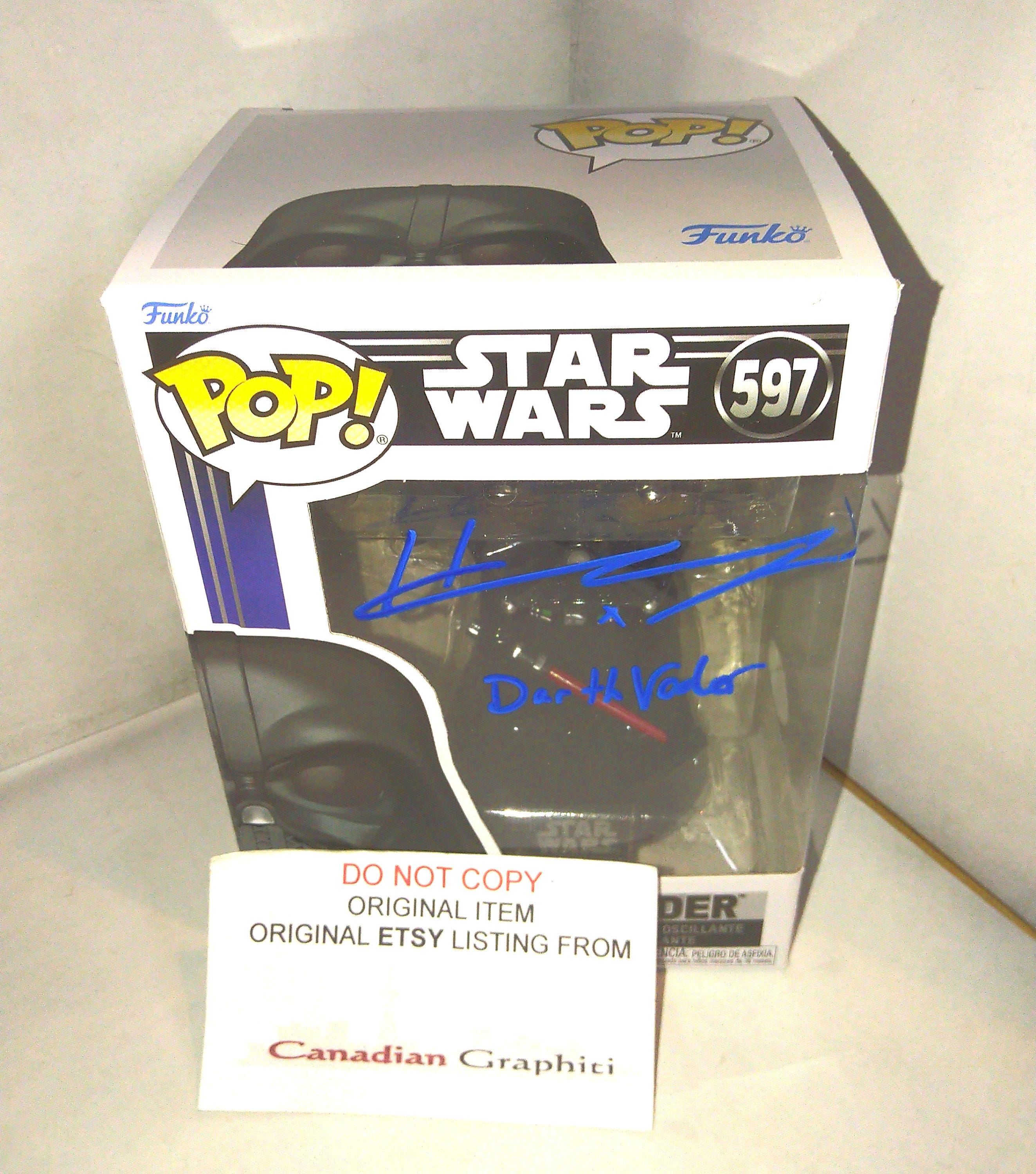 Hayden Christensen Hand Signed Autograph & Character Darth Vader Funko Pop COA + JSA Star Wars