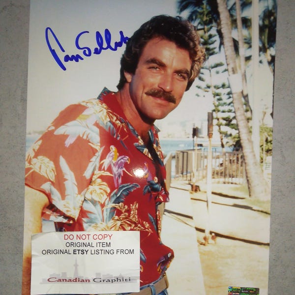 TOM SELLECK Signed Autographed Photo COA Hologram