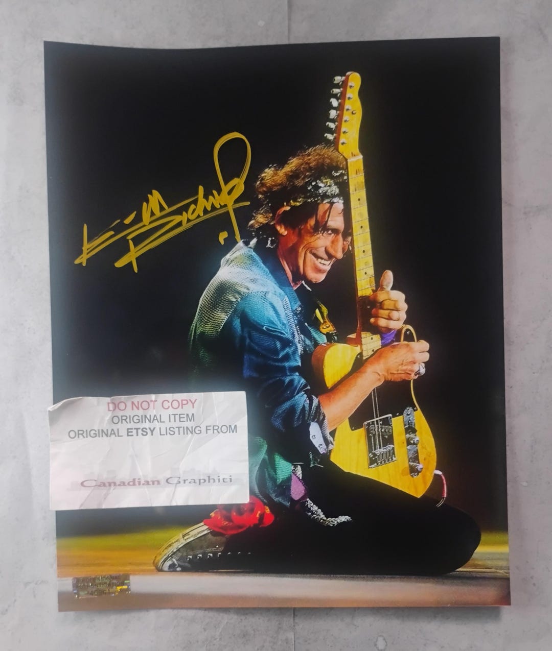 キース・リチャーズ直筆サイン入り8x10写真 COA ローリング