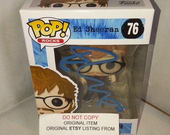 Ed Sheeran Hand Signed Autograph Funko Pop COA - Etsy
