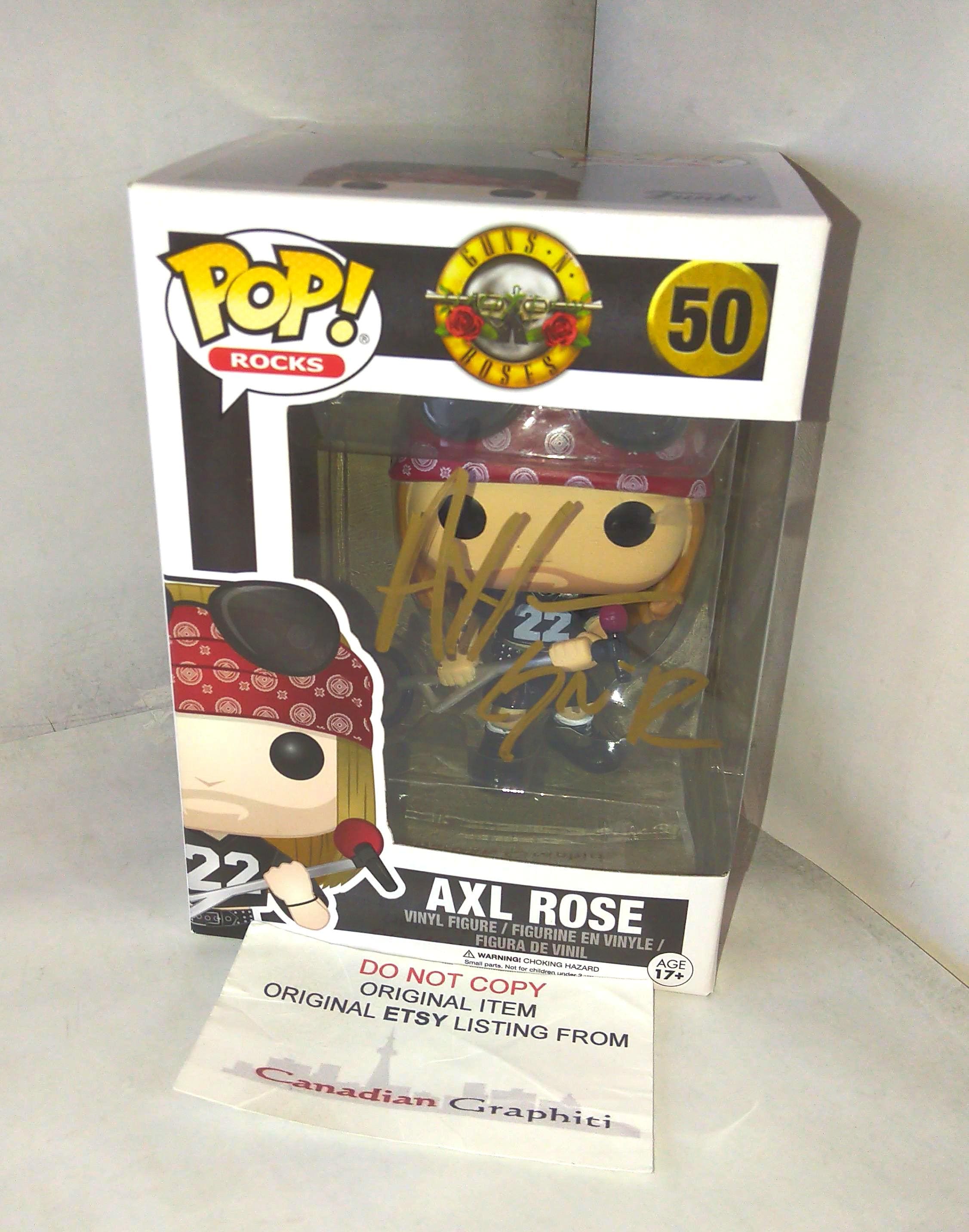 Axl Rose Hand Signed Autograph Funko Pop COA Guns N Roses - Etsy