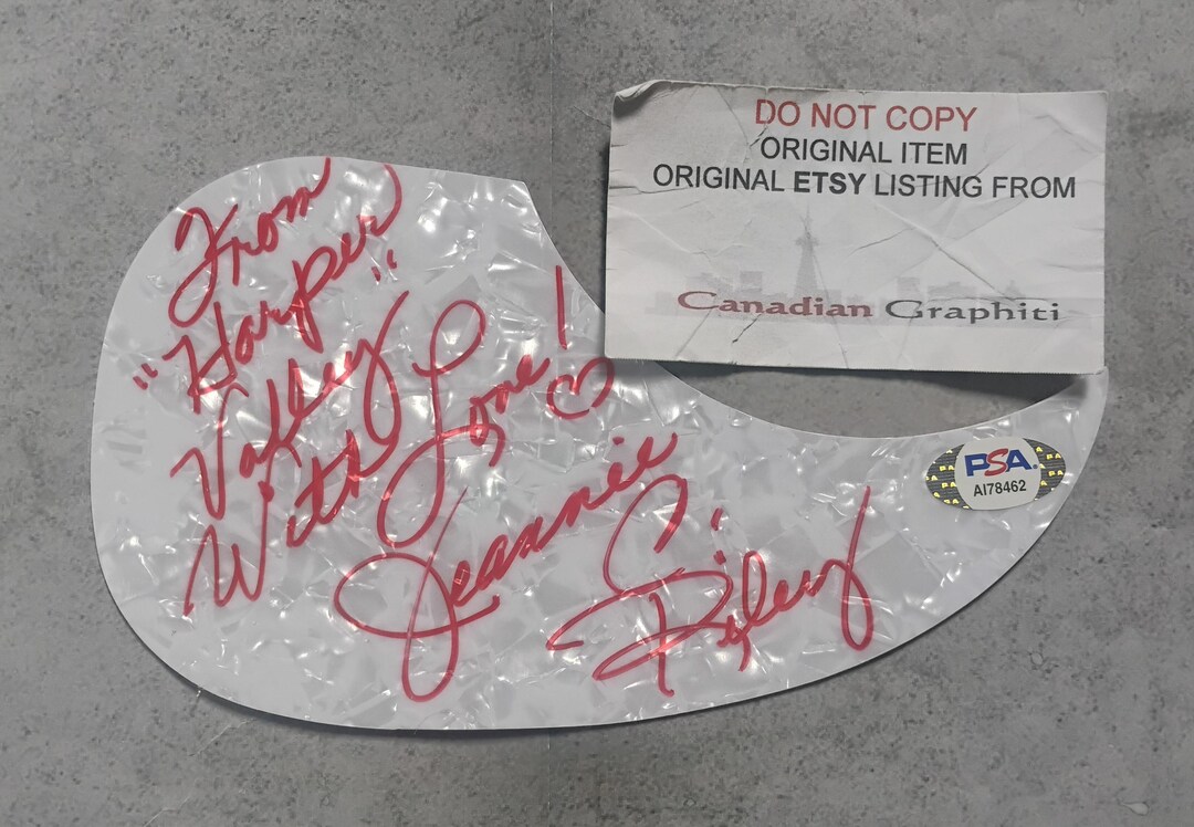 Judith Riley Autograph Jeannie C Riley Hand Signed Autograph Guitar Pick Guard PSA COA - Etsy