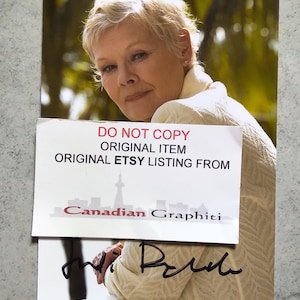 Judi Dench Hand Signed Autograph 4x6 Photo COA
