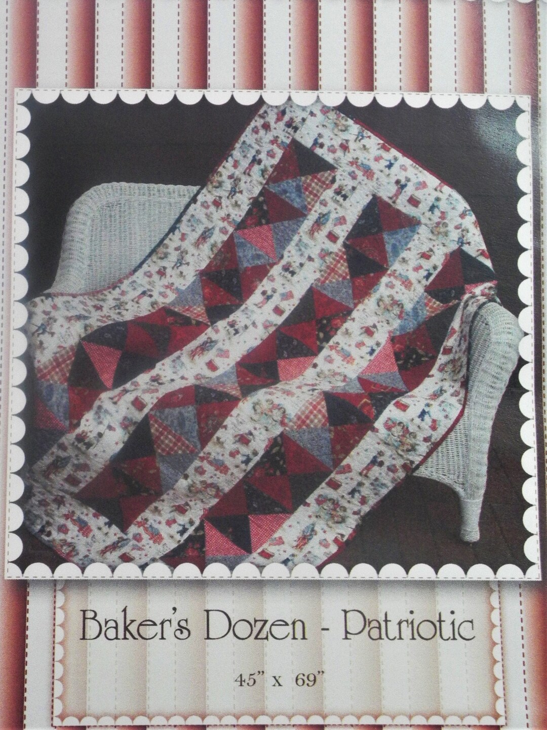 Bakers Dozen Patriotic Quilt Kit With Backing Rare Retired From the