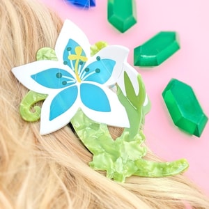 Flor silenciosa - garra para el cabello