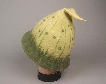 Woolen sauna hat size S handmade felt pixie hat Ready to ship