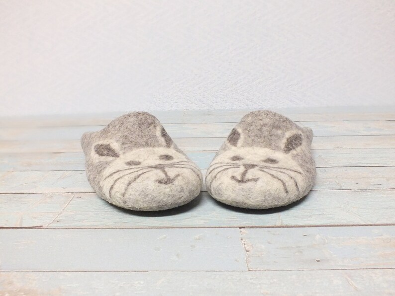 Women S Cute Slippers Boiled Wool Felt House Slippers
