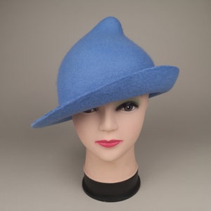 Beauxbatons costume hat / Custom blue shades for your cosplay / Fleur Delacour Hat hand felted from soft merino wool image 7