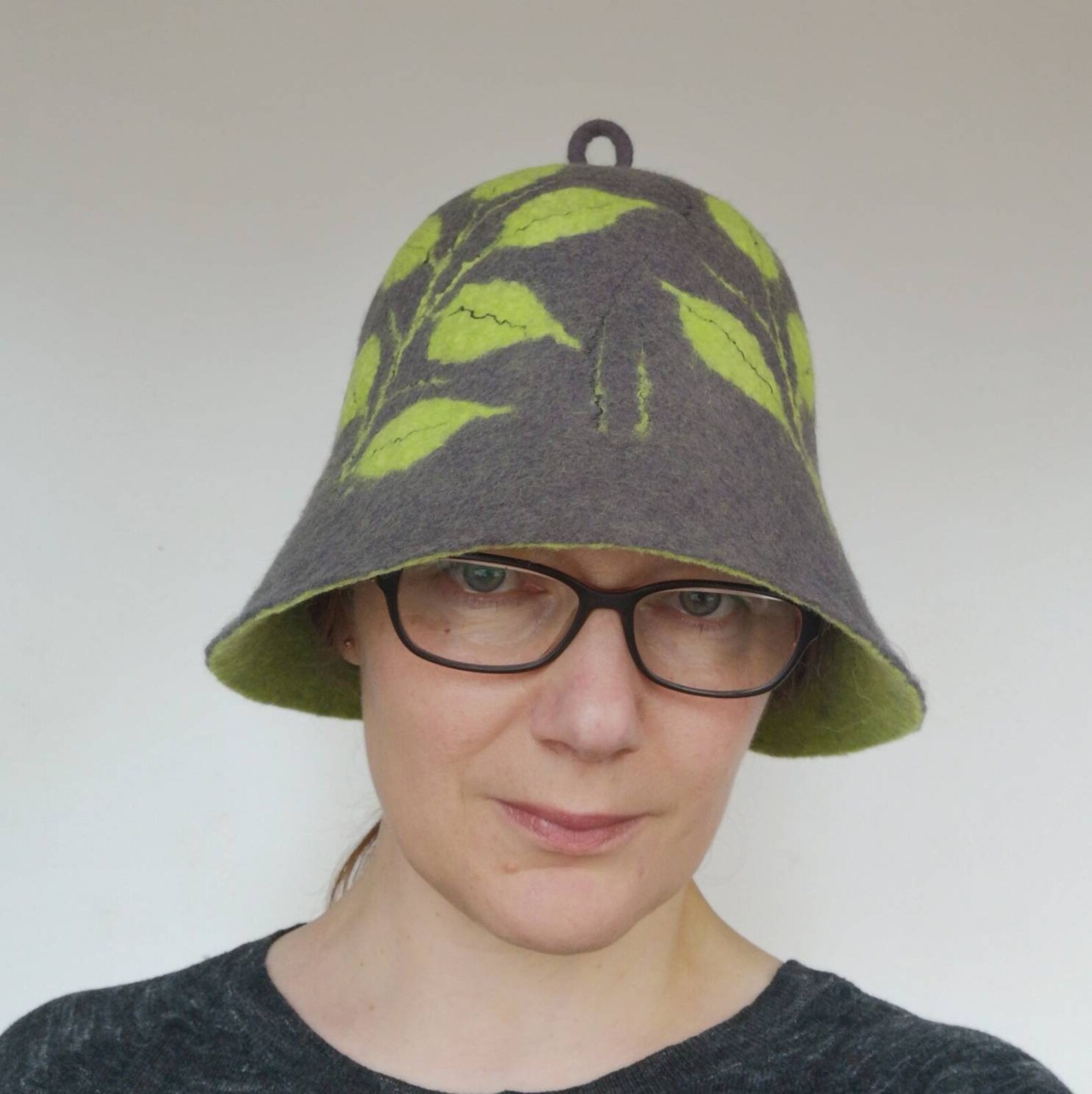 Felted Sauna Hat Handmade Boiled Wool Adults Hats Decorated Etsy