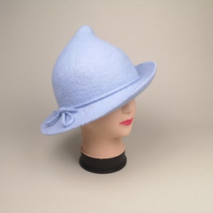 Beauxbatons costume hat / Custom blue shades for your cosplay / Fleur Delacour Hat hand felted from soft merino wool image 8