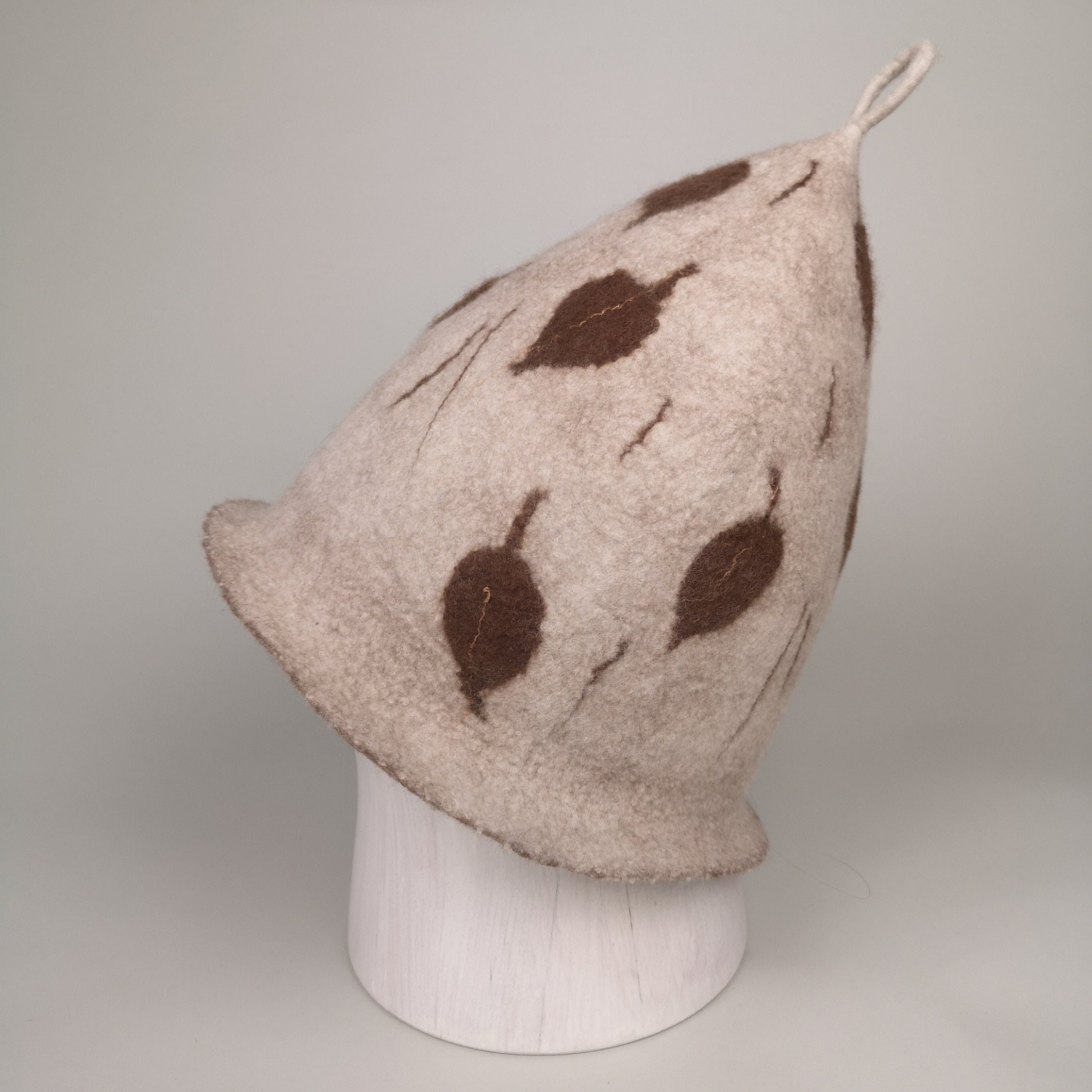 Large Sauna Hat Hand Felted Soft Wool 
