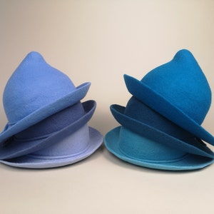 Beauxbatons costume hat / Custom blue shades for your cosplay / Fleur Delacour Hat hand felted from soft merino wool image 3