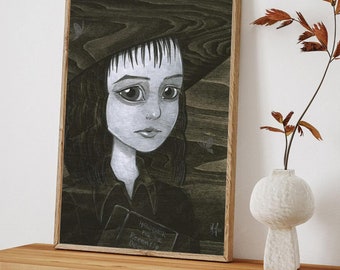 Lydia Deetz Poster, Minimalist Wall Art, Wall Decor, Home Decor, Halloween Gifts