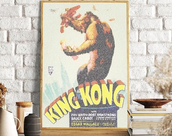 King Kong U S Market Movie Poster, Minimalist Wall Art, Halloween Gifts