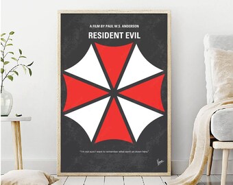 Resident Evil Minimal Movie Poster, Resident Evil Movie, Halloween Gifts