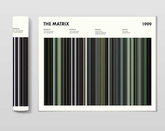 The Matrix Movie Barcode Print, The Matrix Print, The Matrix Poster, The Matrix Wall Art, Movie Barcode Poster, New Year Gifts