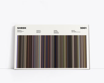 Shrek Movie Barcode Print, Shrek Print, Shrek Poster, Shrek Wall Art, Movie Barcode Poster, New Year Gifts