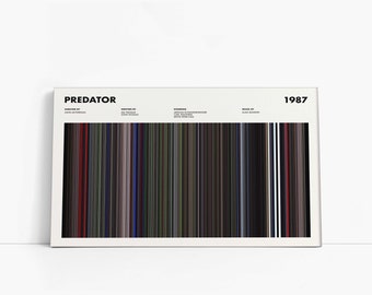 Predator Movie Barcode Print, Predator Print, Predator Poster, Predator Art, Predator Gifts, Movie Barcode Poster, New Year Gifts