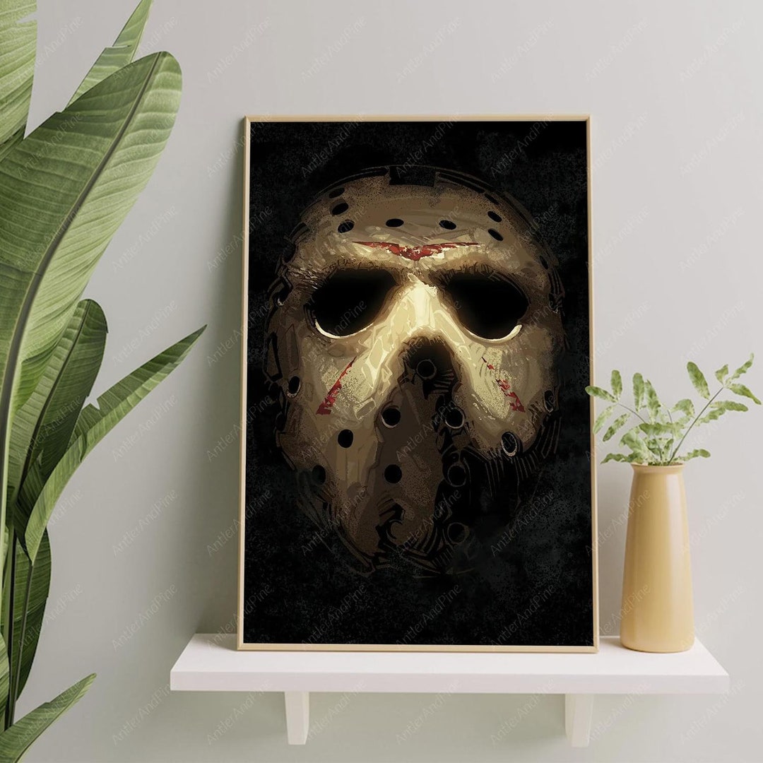 Jason Voorhees Mask Poster Modern Vintage Movie Poster - Etsy