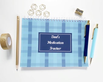 Personalised Medication Tracker Notebook | Medication Log Book | Daily Medicine Log | A5 Medicine Log | Medication Chart | Christmas Gift