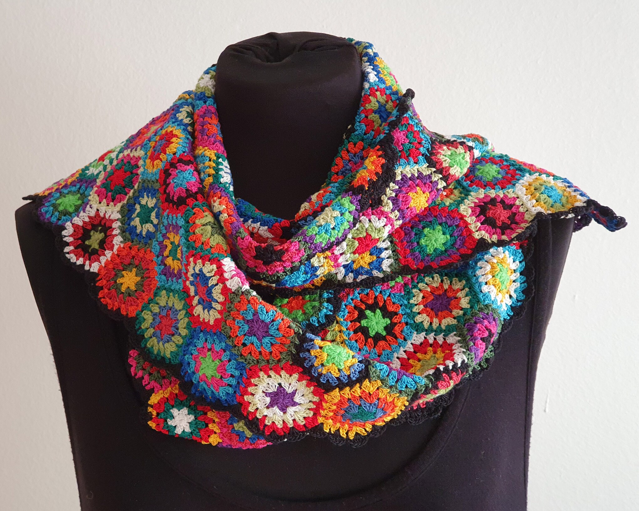 patchwork scarf crochet