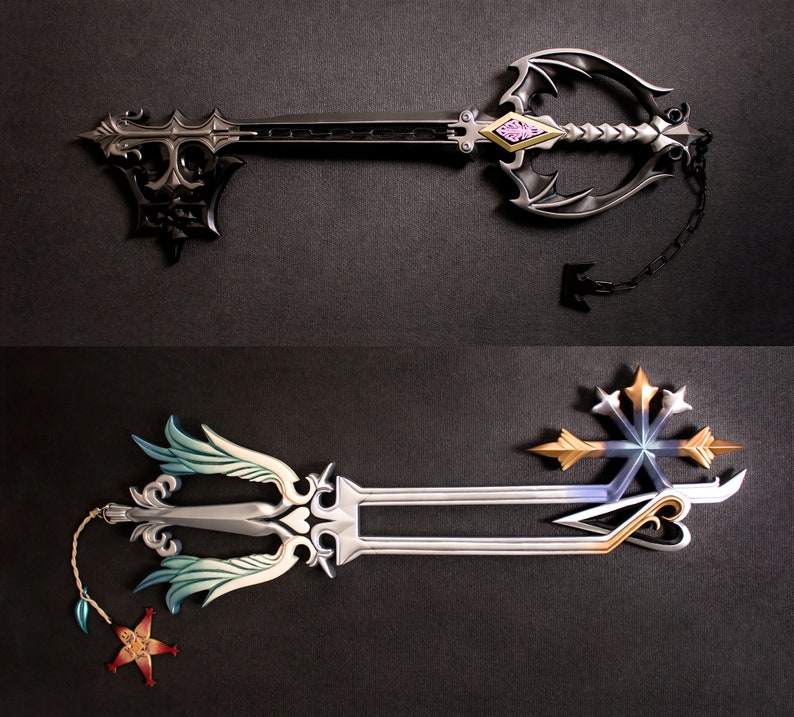 Kingdom Hearts Roxas Oblivion & Oathkeeper Keyblade Both Keyblades