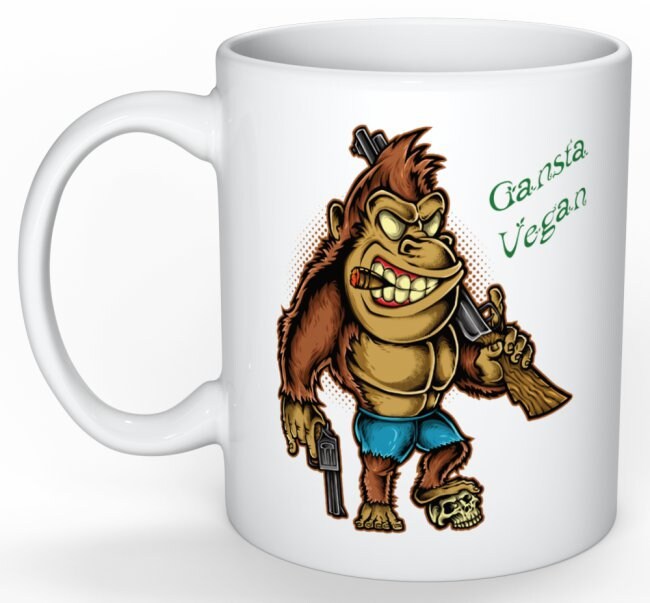 Mug Cadeau Pour Végan Gansta Végan