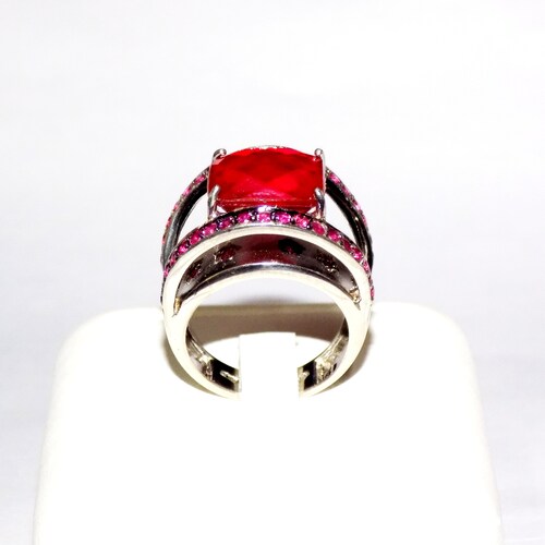 Rubellite Ring in .925 Sterling Silver With Center Stone Pink shops QUartz