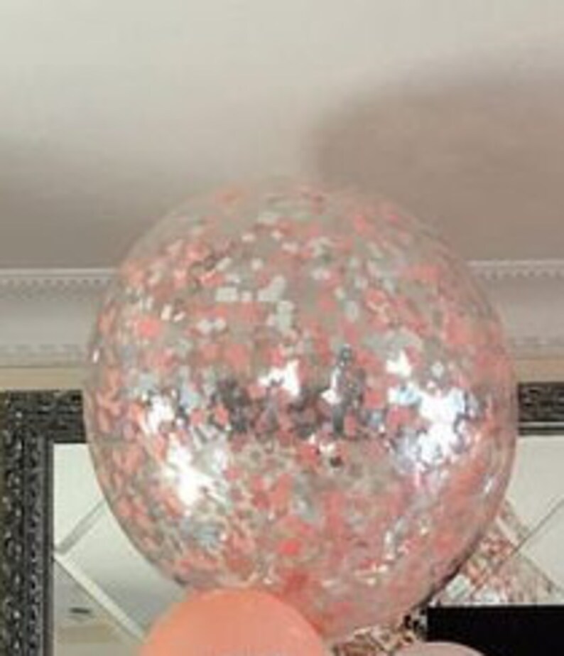 Rose Gold Confetti Balloons 11 Latex Balloons Wedding Etsy UK
