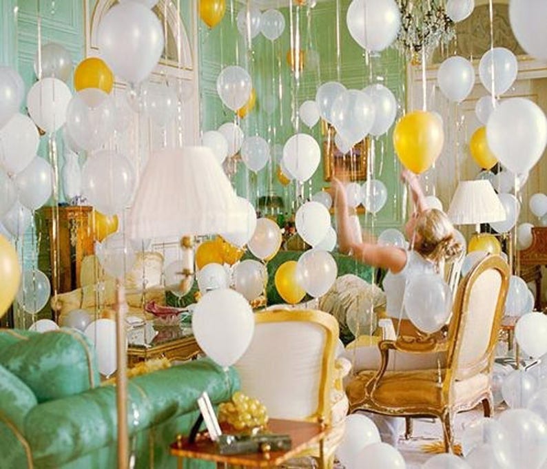Birthday Gold White Clear Balloons Party Latex Balloons Baby Shower 11 Balloons Bride To Be Wild One Wedding Balloons Bridal