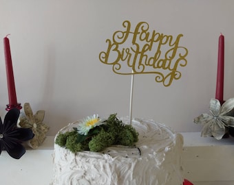 Cake topper - Happy Birthday cake topper, birthday cake topper, birthday decorations, party decorations, birthday party, birthday decoration