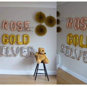 Rose Gold Balloon, Custom Name, Custom, 16 Rose Gold Letter & Number balloons, Balloons Garland, Rose Gold, Birthday Balloons image 5