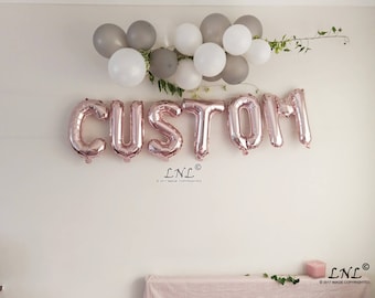 Letter Balloons | Custom Name| 16" Rose Gold Letter & Number balloons | Balloons Arch | Rose Gold Birthday Balloons | Silver Gold Balloon