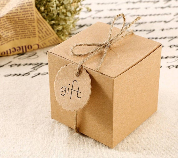 Wedding Favor Boxes Kraft Small Natural 