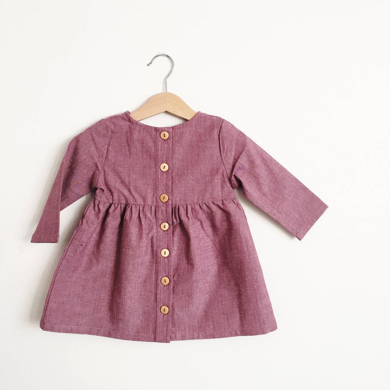 Girls Long Sleeve Dress Purple Girls Dress Plum Girls Dress Etsy