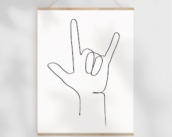 Sign Language Love Etsy
