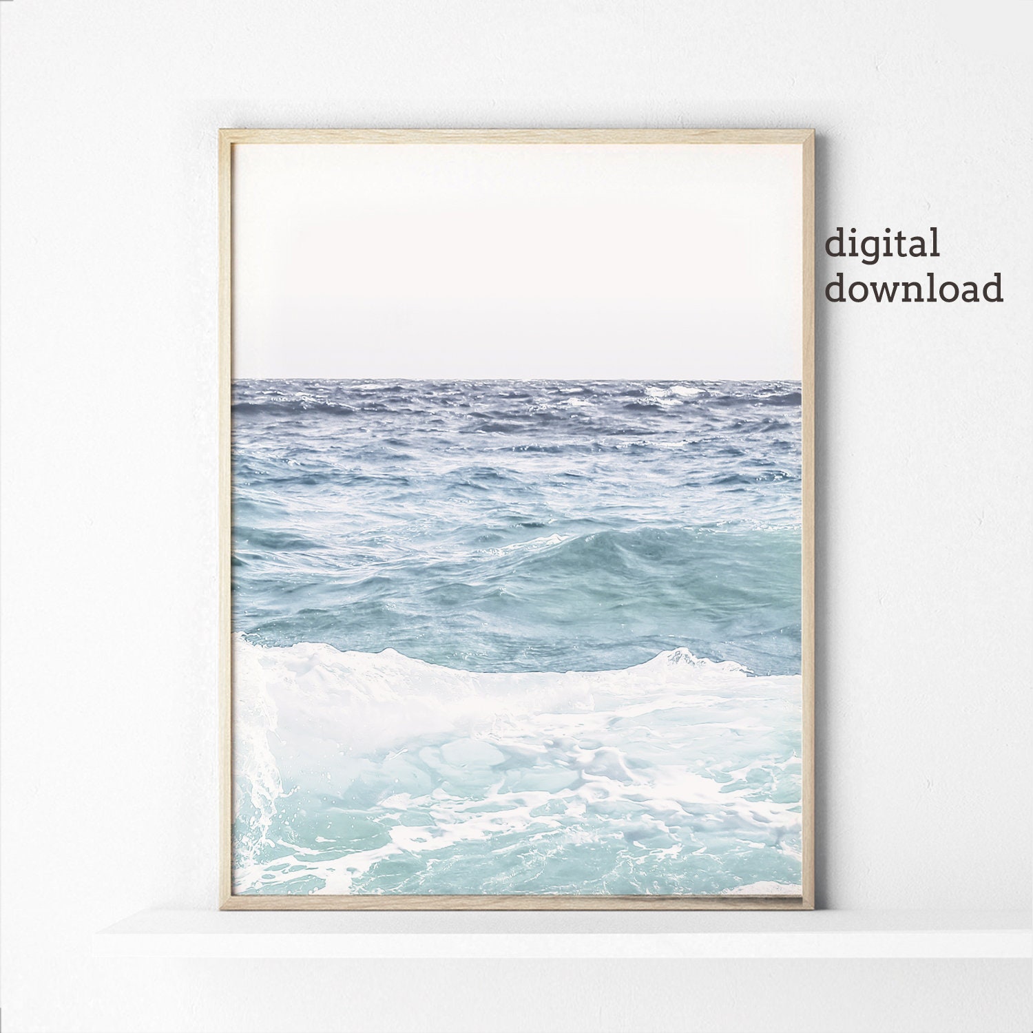 Triptych Ocean Prints Ocean Waves Art Printable Wall Art Etsy