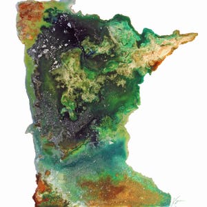 Impression de la topographie du Minnesota