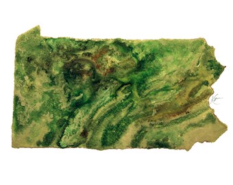 Pennsylvania Topography Print