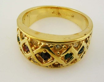 Modern Joan Rivers Cocktail Ring Large Yellow Tourmaline US 8 UK Q