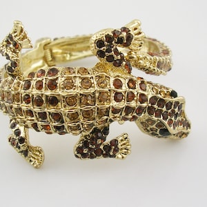 Kenneth Jay Lane Alligator Bracelet Average    Brown