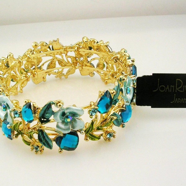 Joan Rivers Hearts & Flower Bracelet Average  Blue