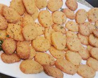 Gourmet-Herb-Cheddar Cheese-Crackers-Spicy Handmade-Delicious-Gifts (2 DZ)