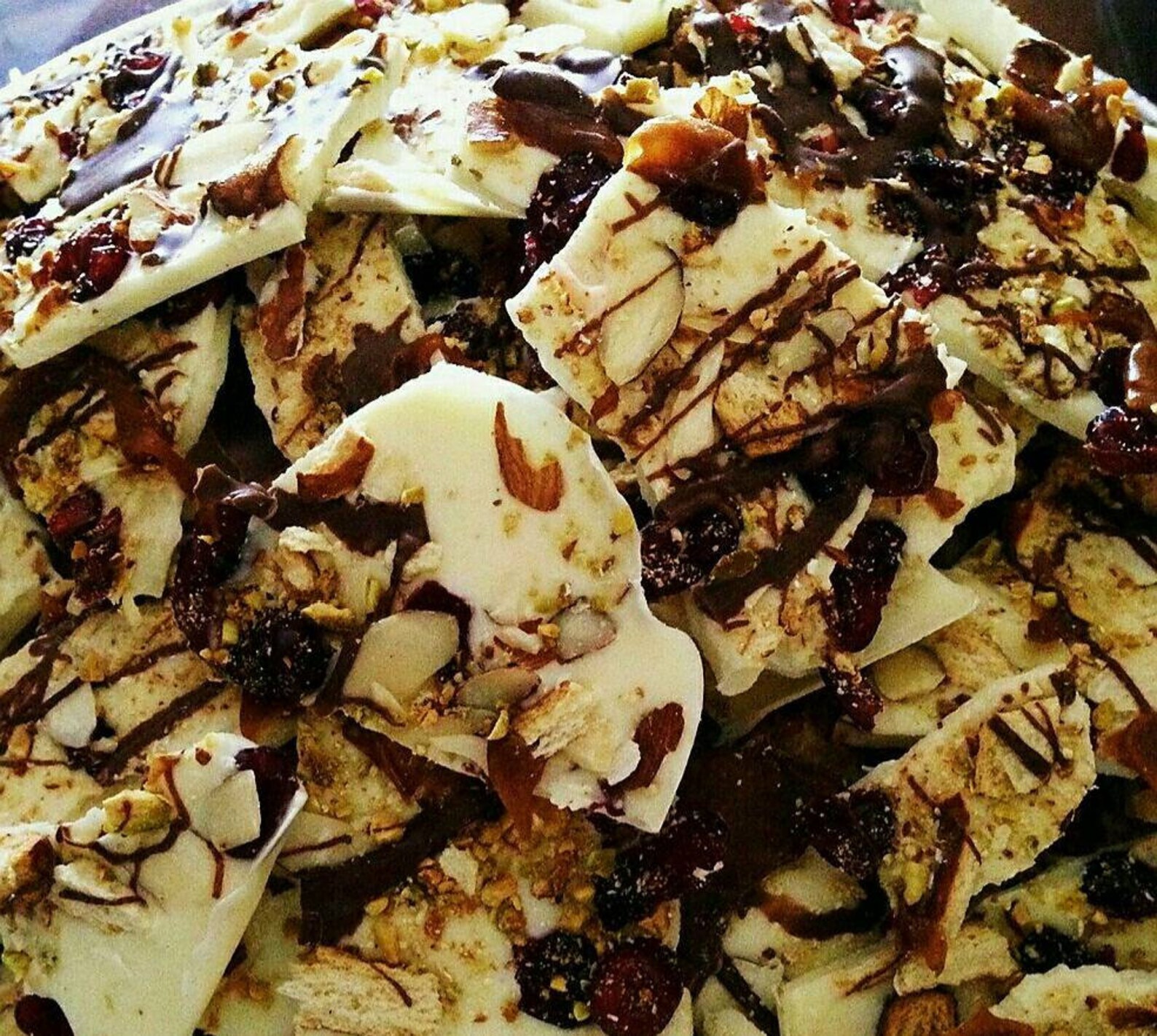 Gourmet/toffee Almond Bark/white Chocolate/birthday Gifts/1lb Etsy