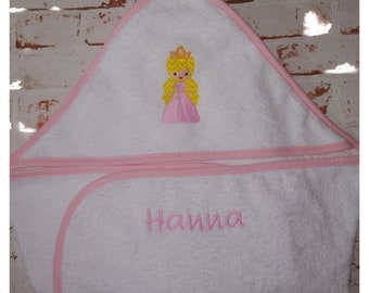 Kapuzenhandtuch Prinzessin mit Name