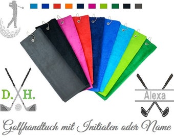 Golfhandtuch mit Name oder Initialen