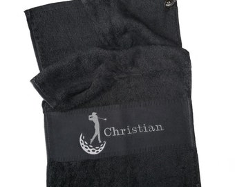 Golf towel with name or initials