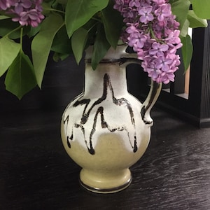 Ceramic jug vase, vase by Uebelacker Keramik. Germany, XL Space Age Vase Fat Lava hand-made Form No 1809 22. MCM boho 60s