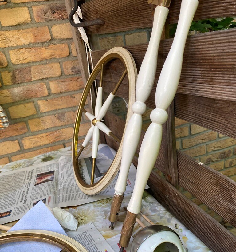 ヴィンテージイタリアンバーカート | ホワイトブラス＆ウッドドリンク